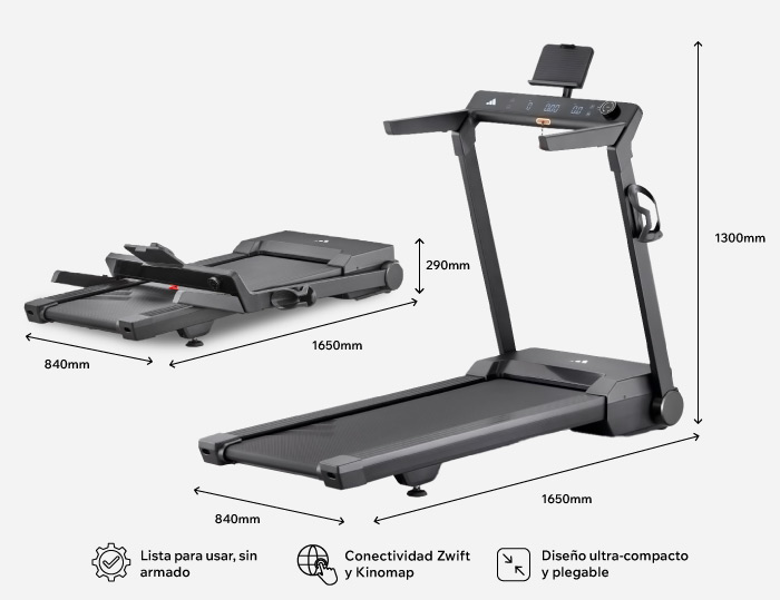 Dimensiones y destacados de caminadora Adidas